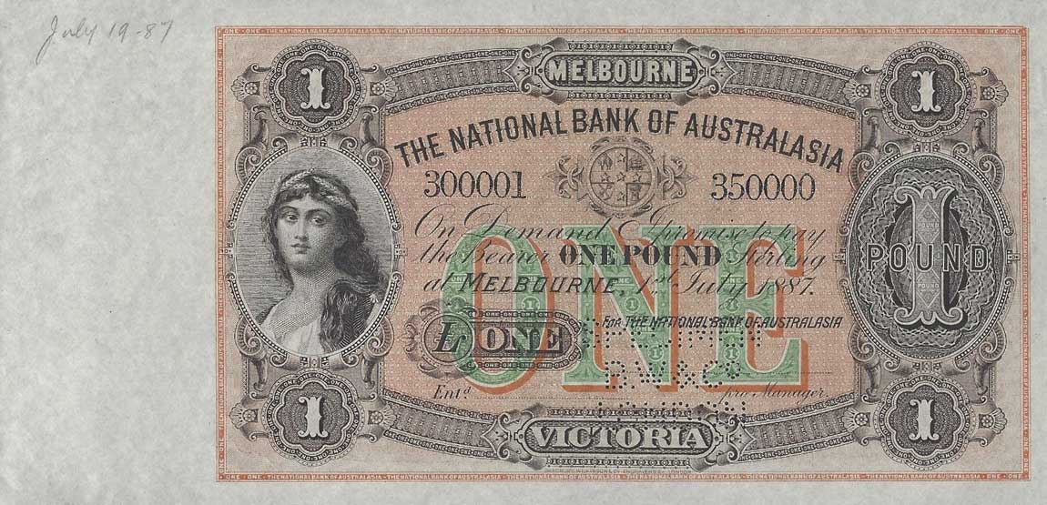 Front of Australia pA121s: 1 Pound from 1910