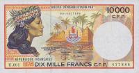 p4e from French Pacific Territories: 10000 Francs from 1985
