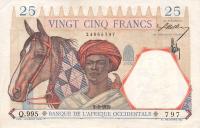 Gallery image for French West Africa p22: 25 Francs