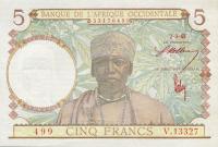 p26 from French West Africa: 5 Francs from 1943