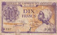 Gallery image for French West Africa p29: 10 Francs