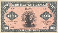 p31a from French West Africa: 100 Francs from 1942