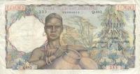 Gallery image for French West Africa p42a: 1000 Francs