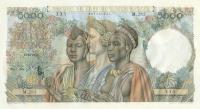 Gallery image for French West Africa p43a: 5000 Francs