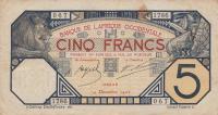 p5Bb from French West Africa: 5 Francs from 1922