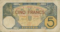 p5Bd from French West Africa: 5 Francs from 1926