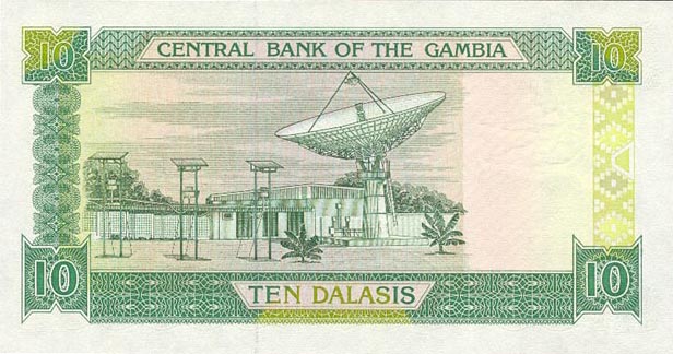 Back of Gambia p13a: 10 Dalasis from 1991