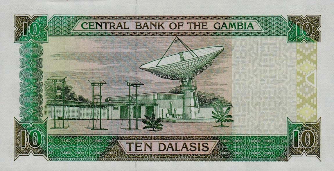 Back of Gambia p21b: 10 Dalasis from 2001