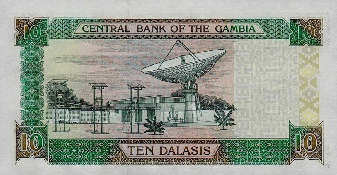 Back of Gambia p21c: 10 Dalasis from 2001