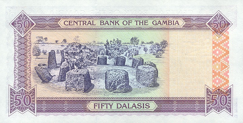 Back of Gambia p23a: 50 Dalasis from 2001