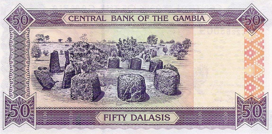 Back of Gambia p23b: 50 Dalasis from 2001