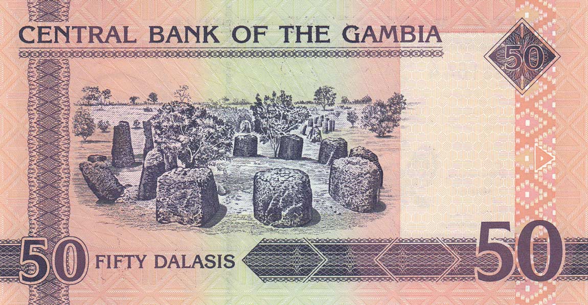 Back of Gambia p28a: 50 Dalasis from 2006