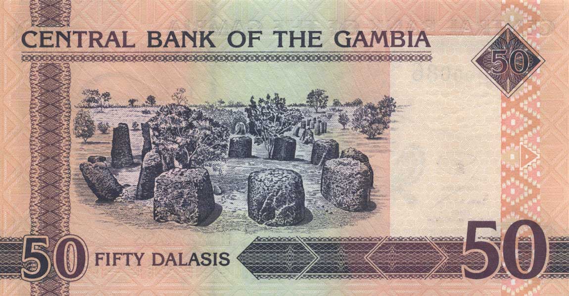 Back of Gambia p28b: 50 Dalasis from 2006