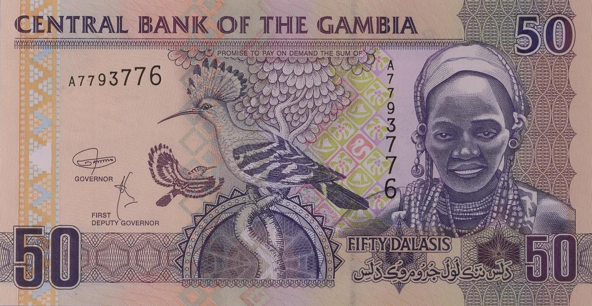 Front of Gambia p28c: 50 Dalasis from 2006