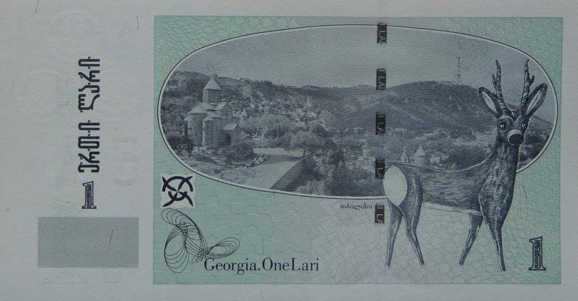 Back of Georgia p68b: 1 Lari from 2007