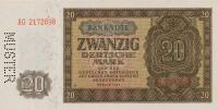 p13s from German Democratic Republic: 20 Deutsche Mark from 1948