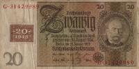 p5a from German Democratic Republic: 20 Deutsche Mark from 1948