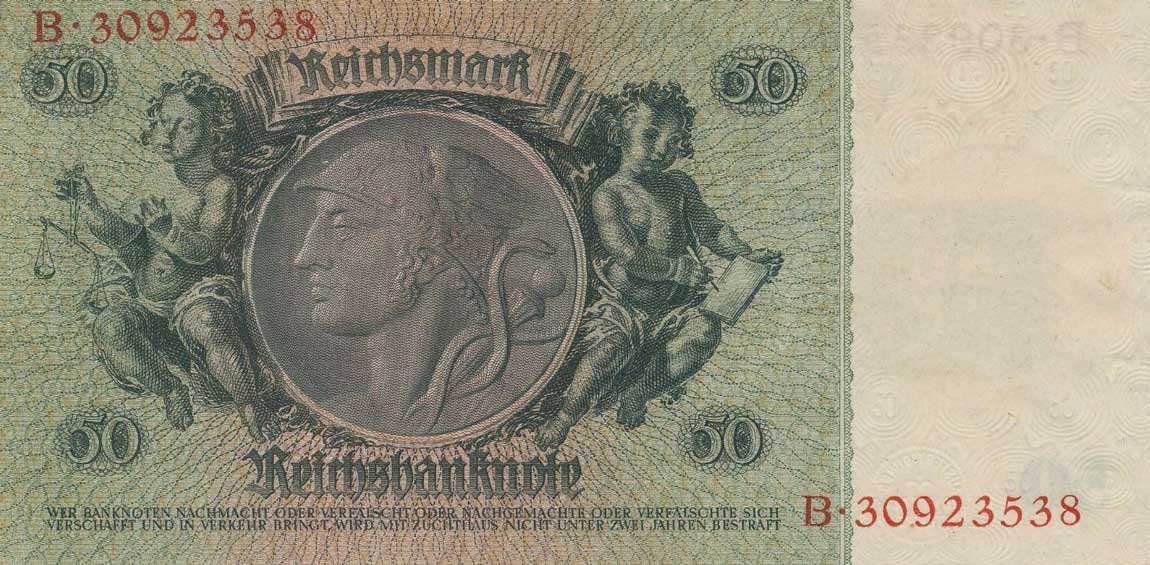 Back of German Democratic Republic p6a: 50 Deutsche Mark from 1948